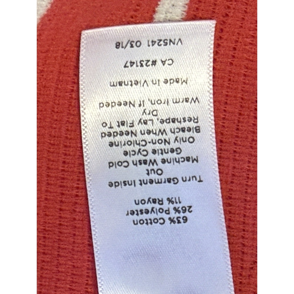 Talbots Red and White Striped Blouse - Picture 5 of 5